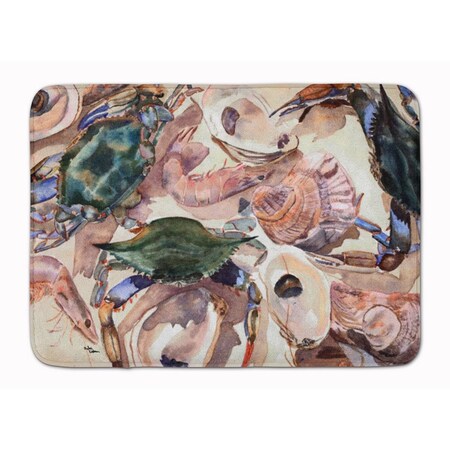 Carolines Treasures Crab Machine Washable Memory Foam Mat 8618RUG